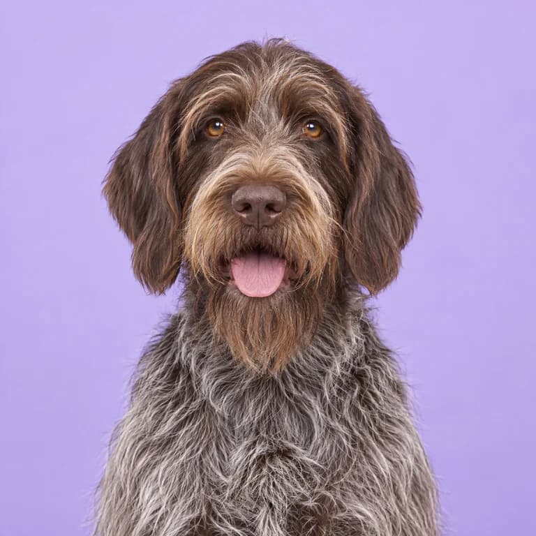 Wirehaired Pointing Griffon, original AI-generated breed illustration